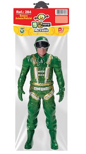 BONECO SORTIDO AVIADOR POLICIAL NA SOLAPA
