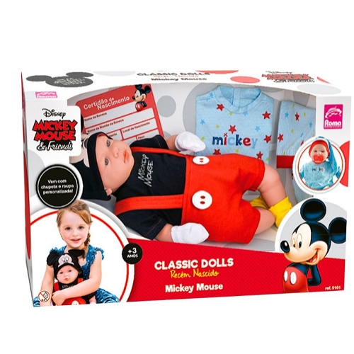 MICKEY  CLASSIC DOLLS  RECEM NASCIDO