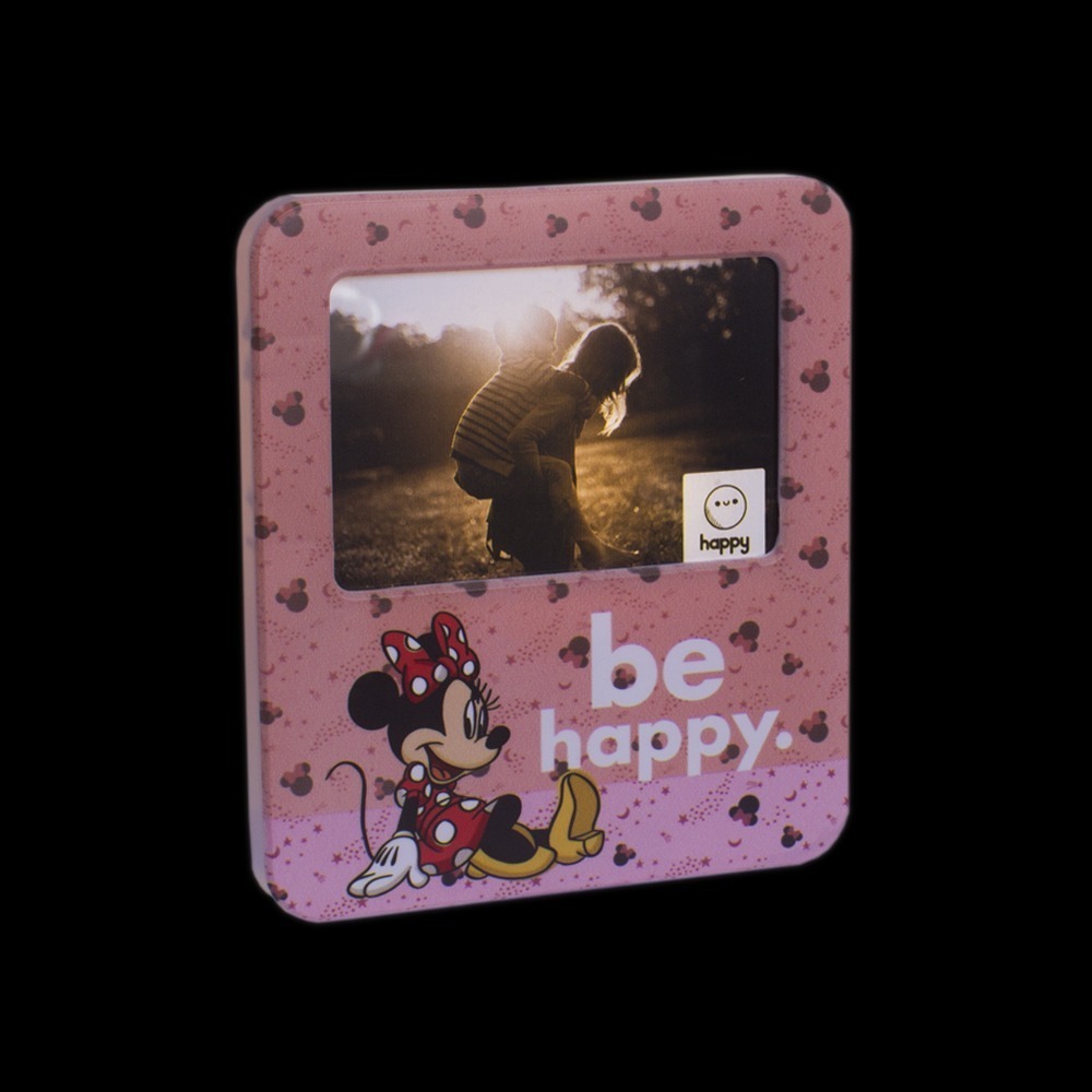 PORTA RETRATO MINNIE BE HAPPY PINK