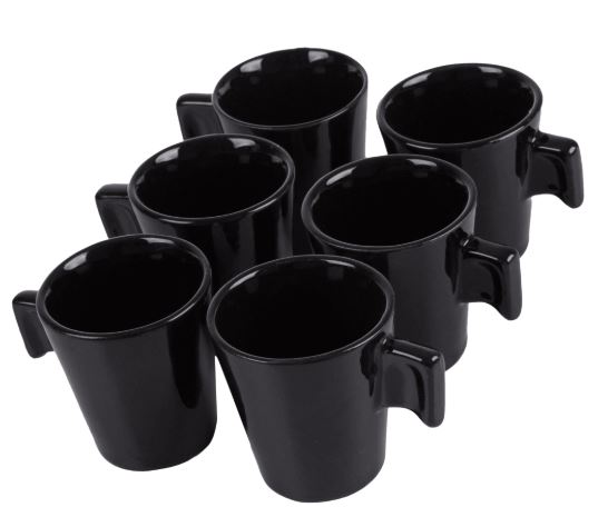 MINI CANECA CERAM BLACK6 PC 80ML