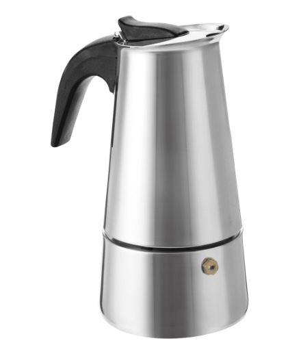 CAFETEIRA AÇO INOX PARA 4 CAFEZINHOS