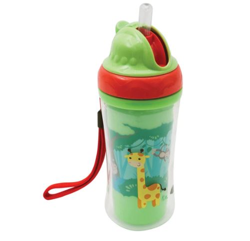 COPO PAREDE DUPLA COM CANUDO - ANIMAL FUN