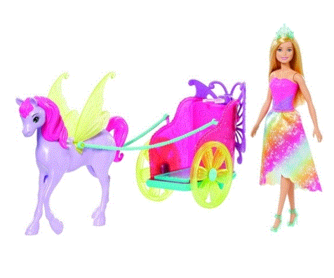 BARBIE FANTASIA PRINCESA COM CARRUAGEM 