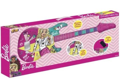 BARBIE GUITARRA FABULOSA COM FUNÇÃO MP3 PLAYER