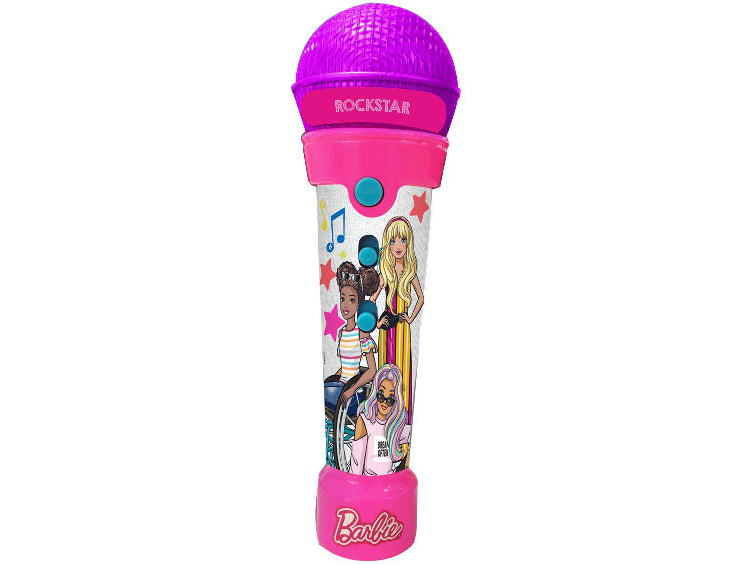 BARBIE MICROFONE ROCKSTAR C FUNÇÃO MP3 PLAY