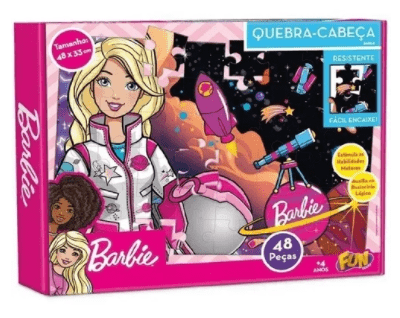 BARBIE QUEBRA-CABECA 48 PEÇAS CARTONADO