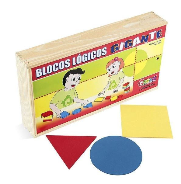 BLOCOS LÓGICOS GIGANTES MDF 48 PEÇAS