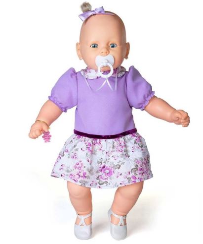 BONECA MEU BEBÊ VESTIDO LILÁS