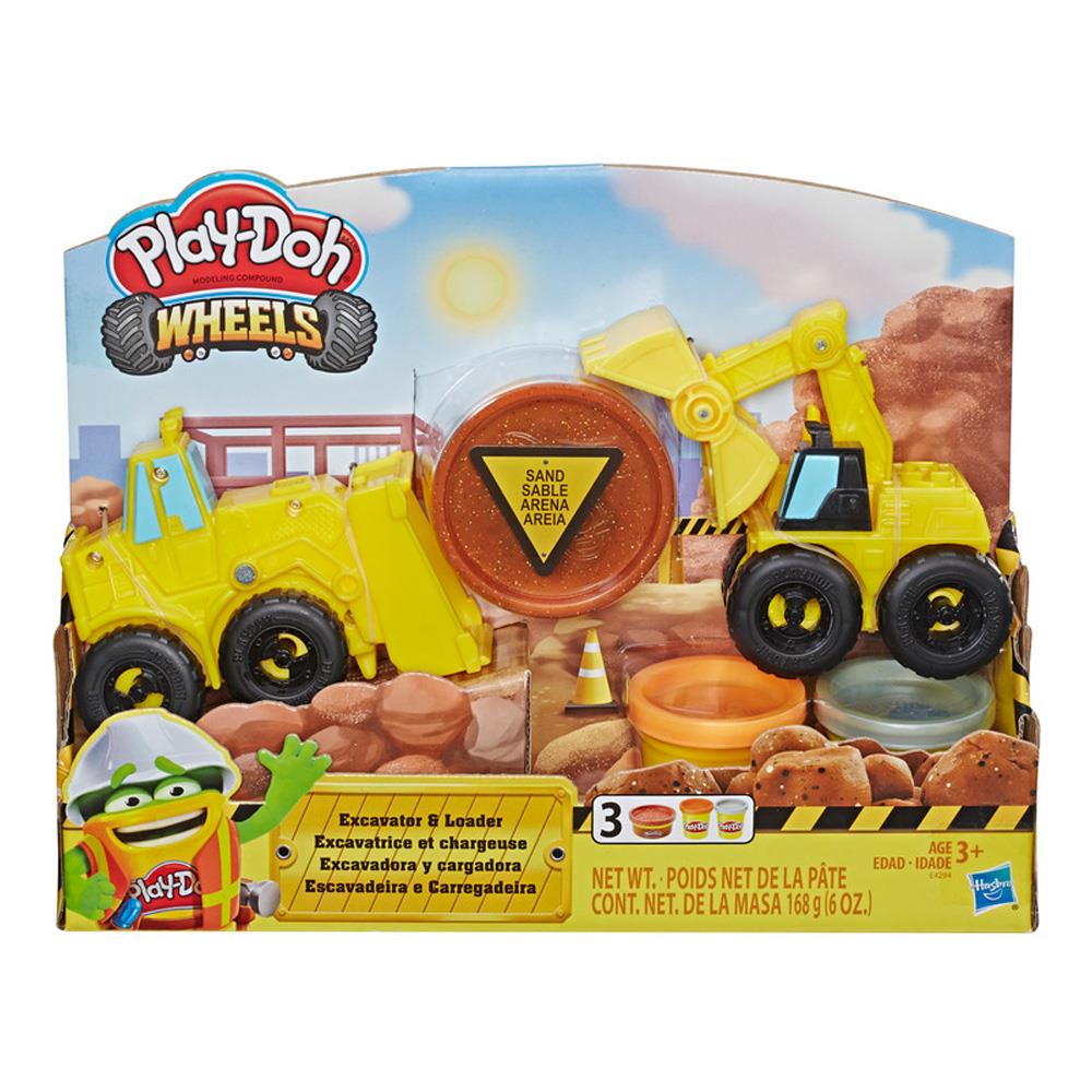 Conjunto Play-Doh Hasbro Escavadeira e Carregadeira E4294