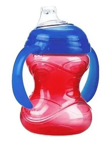 COPO COM ALÇA E SUPER BICO DE SILICONE 240ML VERME