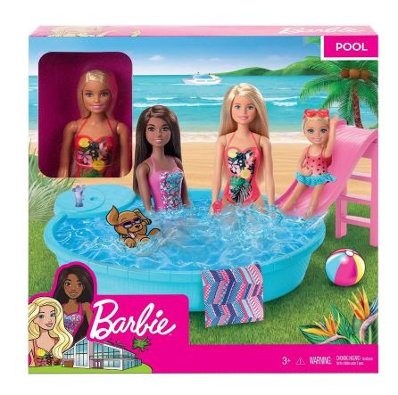 BARBIE PISCINA CHIQUE COM BONECA