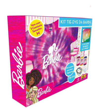 KIT TIE DYE DA BARBIE CAMISETA TAMANHO P