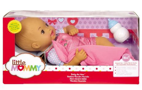 Boneca Bebê Menina Baby Little Mommy Recém Nascida - Roupa Rosa