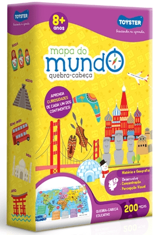 MAPA DO MUNDO - QC 200 PECAS