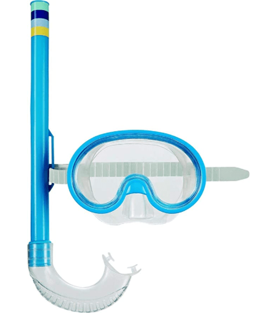 MÁSCARA MERGULHO E SNORKEL INF.AZUL