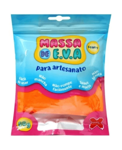 MASSA DE EVA P ARTESANATO 50 G  LARANJA