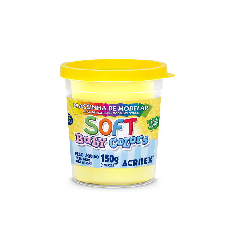 MASSA SOFT BABY COLORS 150G / AMARELO BEBE