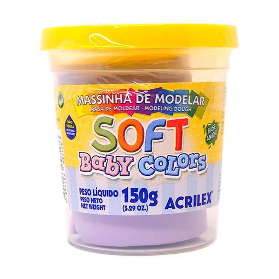 MASSA SOFT BABY COLORS 150G ROXO