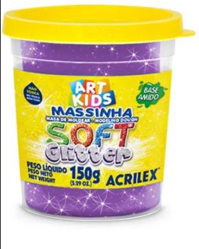 MASSA SOFT GLITTER 150G / ROXO