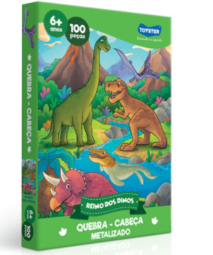 QC 100 PC ENCAPADO - REINO DOS DINOS METALIZADO
