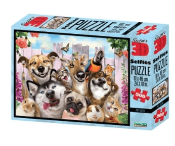QUEBRA-CABECA SUPER 3D MODELO PET SELFIE COM 500 P