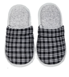 PANTUFA XADREZ CINZA G 