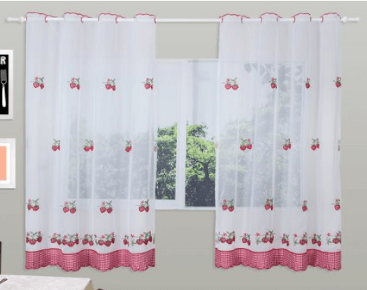 CORTINA DARLING DE COZINHA 145 X 224 MORANGO