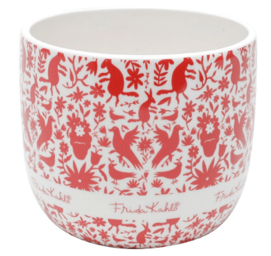 CACHEPOT CERAMICA BIRDS AND FLOWERS FD BRANCO