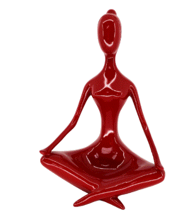 ESTATUA YOGA 33 CM - VERMELHO