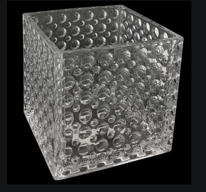 VASO DE VIDRO TRANSPARENTE