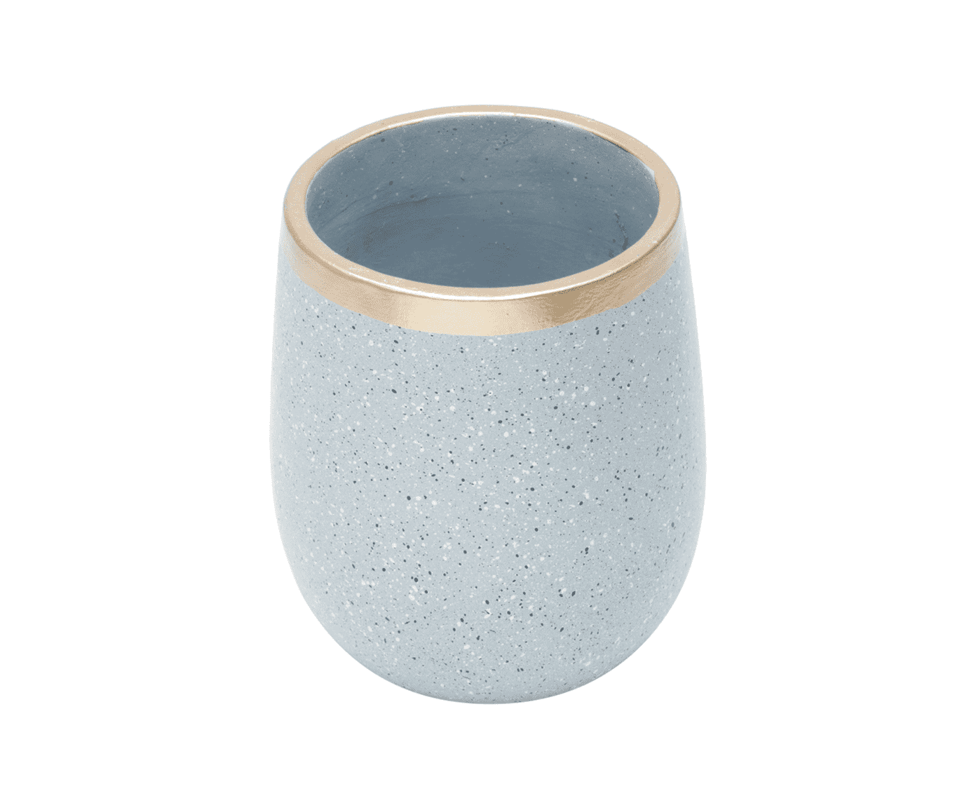 VASO DECORATIVO CERAMICA GRANILITE CINZA 9X12CM