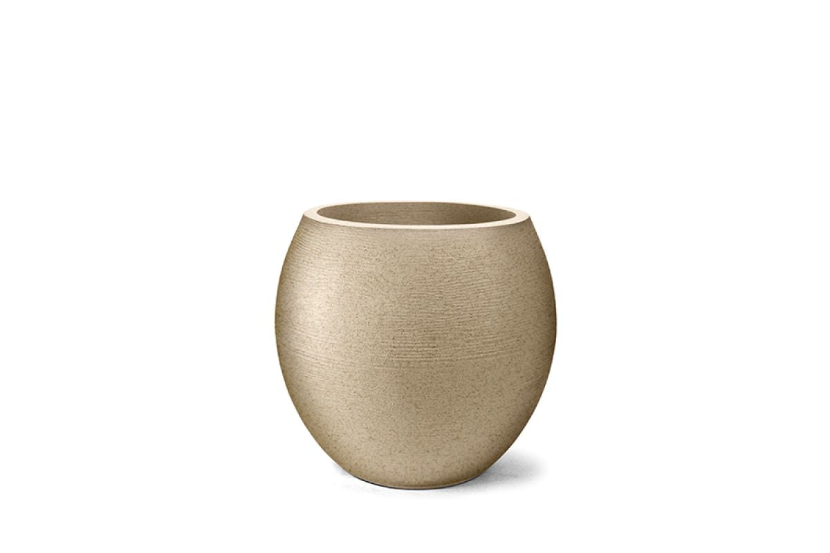 VASO GRAFIATO OVAL 26 AREIA