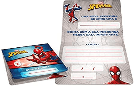 CONVITE PEQUENO SPIDER MAN ANIMAÇÃO - Casa dos Plásticos