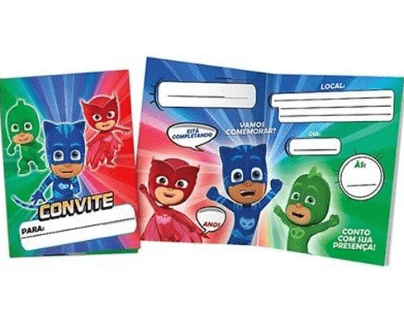 CONVITE  PEQUENO PJ MASKS 12X08 UN