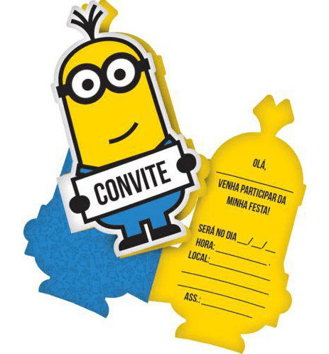 CONVITE MINIONS 12X08