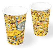 COPO PAPEL 200ML EMOJI 12X08