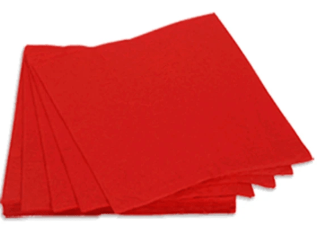 GUARDANAPO EM PAPEL VERMELHO  CONTEM 20 UNIDADES