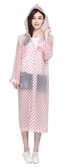 CAPA DE CHUVA BOLINHA ROSA