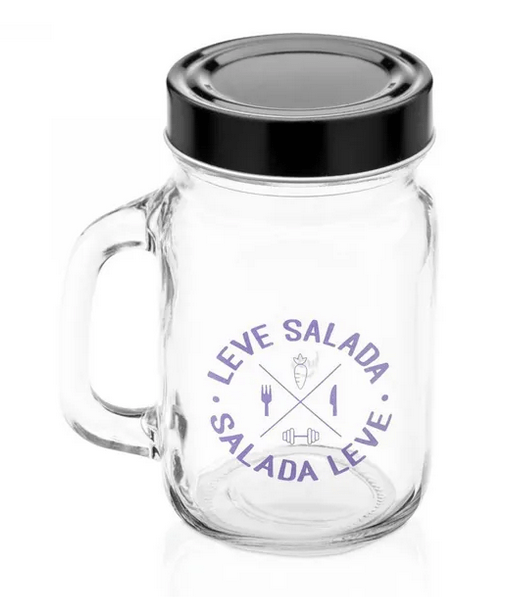 CANECA POTE COM GARFO LEVE SALADA
