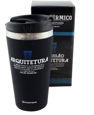 COPO VIAGEM EMBORRACHADO 450ML PROFISSOES ARQUITETURA