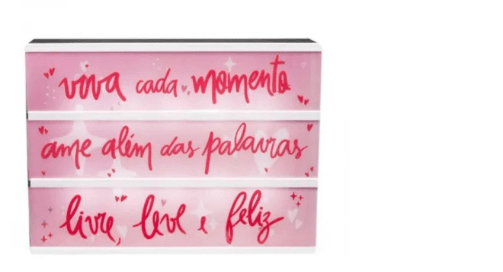 LUMINÁRIA CUSTOMIZÁVEL  AMOR 