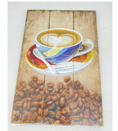 QUADRO DE MADEIRA CAFÉ