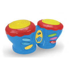 TAMBOR DUPLO TIMTOM COM LUZ E SOM