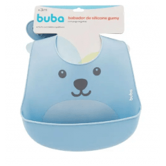 BABADOR DE SILICONE COM PEGA MIGALHAS GUMY - AZUL 