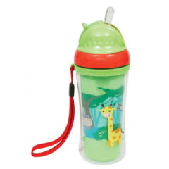 COPO PAREDE DUPLA COM CANUDO - ANIMAL FUN