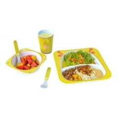 KIT ALIMENTACAO PBEBES 5 PÇS / AMARELO