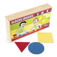 BLOCOS LÓGICOS GIGANTES MDF 48 PEÇAS
