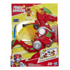  Power Rangers Zord Dragao Vermelho Eletronico Hasbro E5865