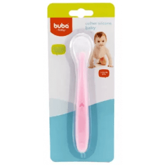 COLHER SILICONE BABY ROSA