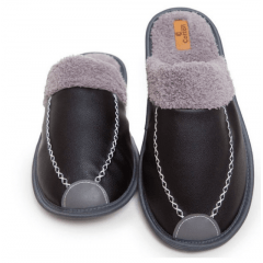 PANTUFA MASCULINO COURO  37X38